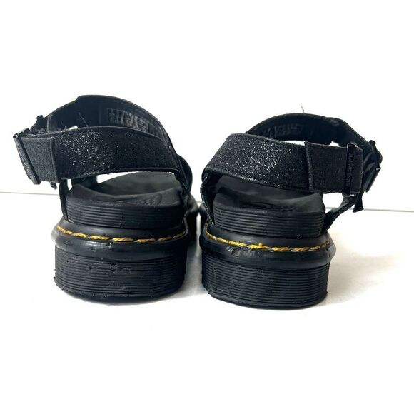Dr. Martens Womens Voss GLTR Black Chunky Open Toe Buckle Sandals Size 9 Leather - Picture 9 of 12